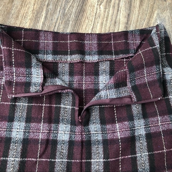 Pariscope Wool Blend Dark Academia Plaid Mini Skirt - Picture 7 of 9